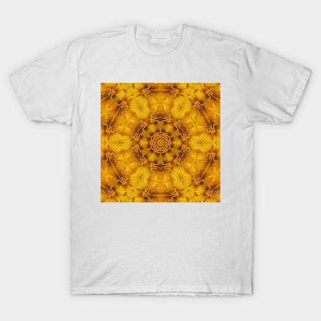 floral fantasy GOLDEN pattern and design T-Shirt by mister-john